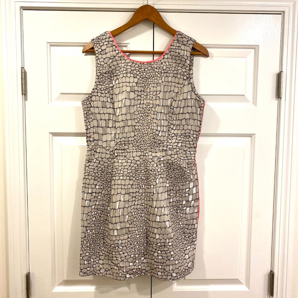 Jealous Tomato Silver and Pink Piping Mini Dress